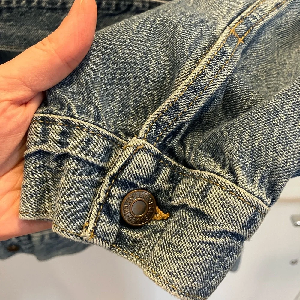 Levi's Dark Blue Denim Jacket  Xsmall - Picture 8 of 12